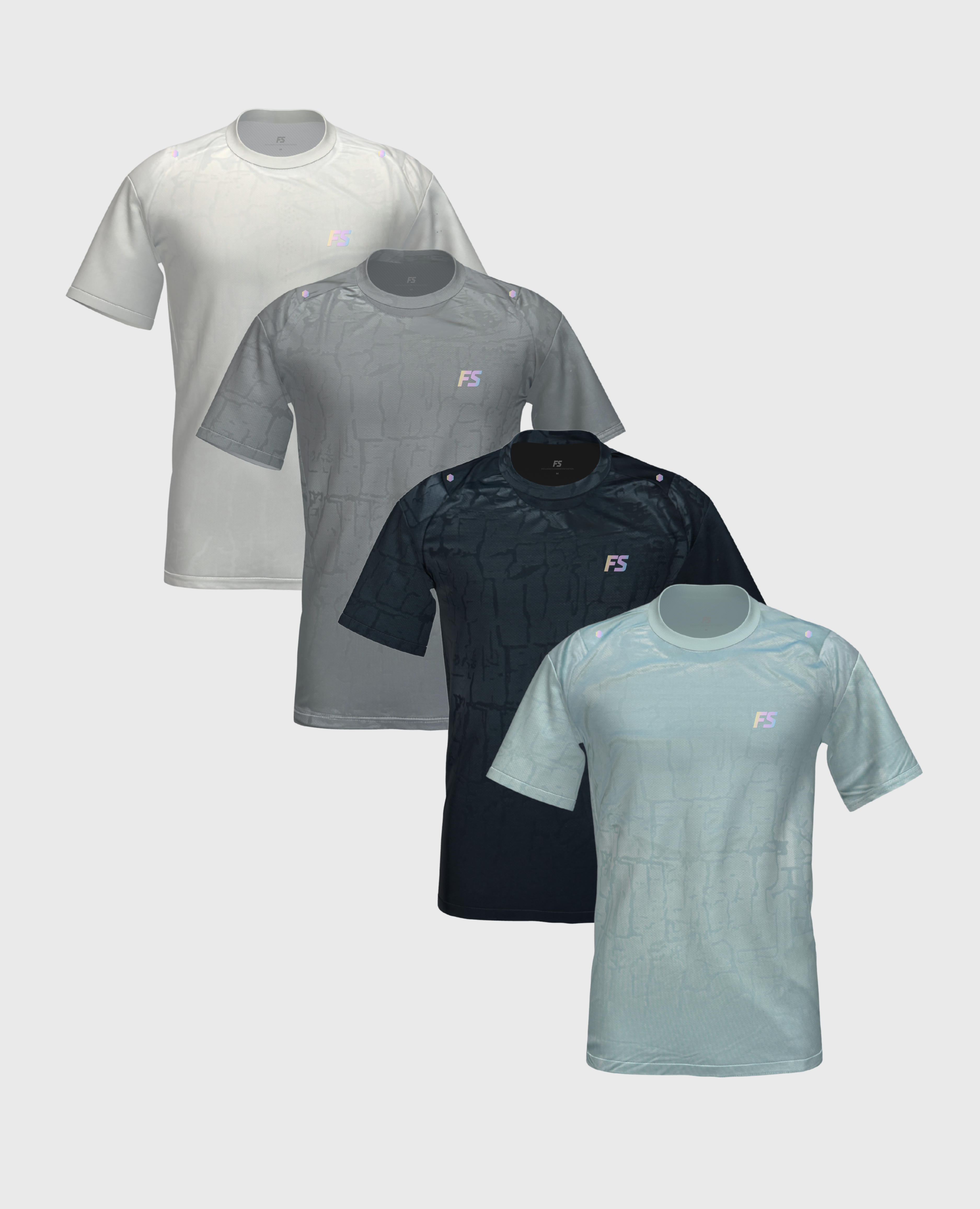 FLUORENSCENT NEW T-SHIRTS 4 PACK