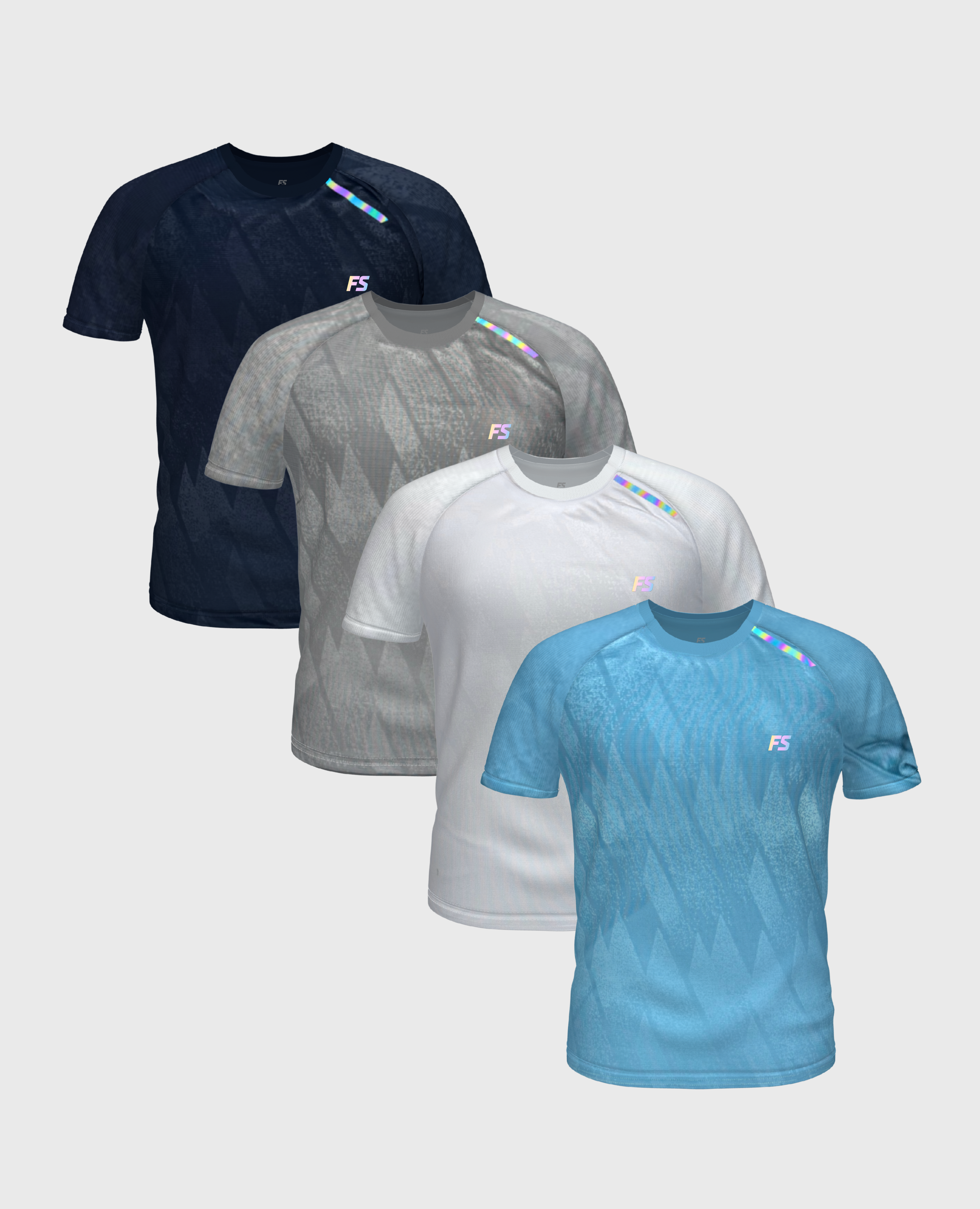 FLUORENSCENT ACTIVE T-SHIRTS 4 PACK